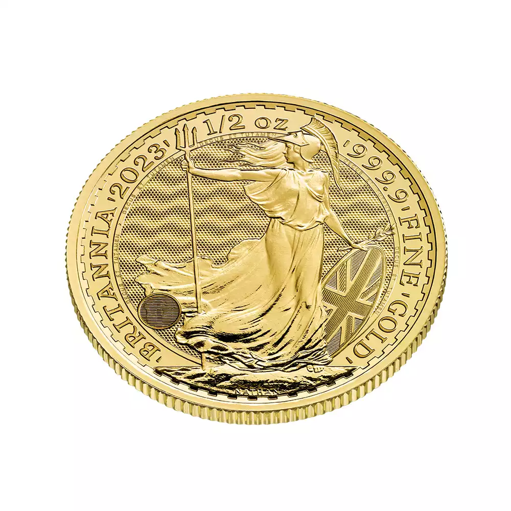 地金型4：2586 2023 チャールズ3世 ブリタニア 50ポンド1/2オンス 地金型金貨【ご予約承り品】
