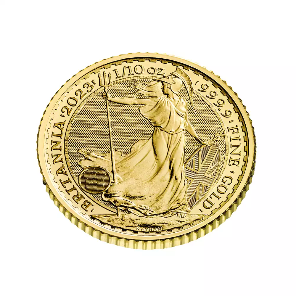 地金型4：2588 2023 チャールズ3世 ブリタニア 10ポンド1/10オンス 地金型金貨【ご予約承り品】
