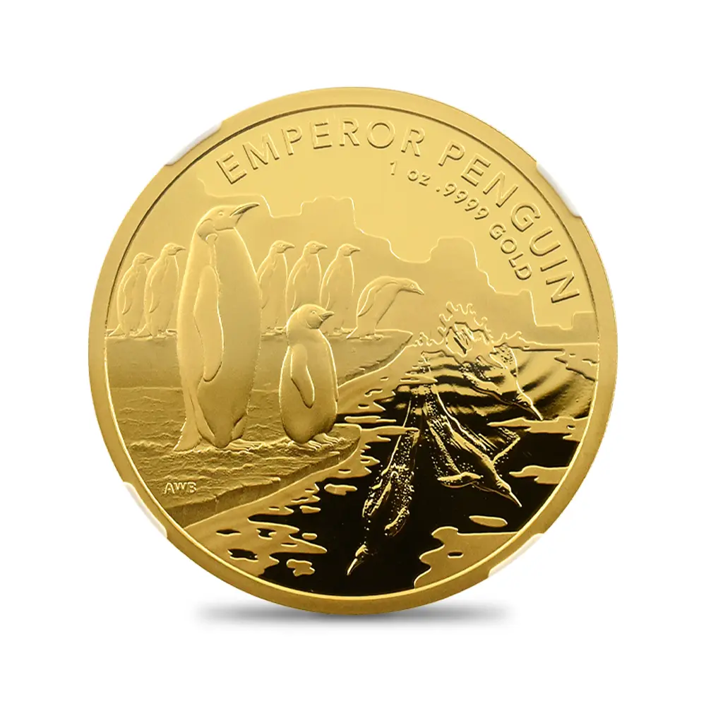 モダンコイン2：6761 オーストラリア 2023 エリザベス2世 皇帝ペンギン 100ドル1オンス 金貨 NGC MS69 箱付き
