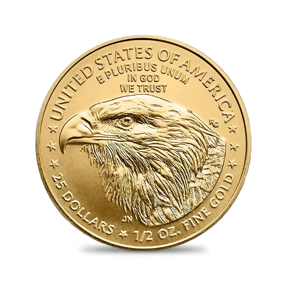 地金型3：6774 アメリカ 2026 イーグルヘッド リバティ 50ドル 22K金貨(約33.9g) 【5枚】 (コインケース付き)