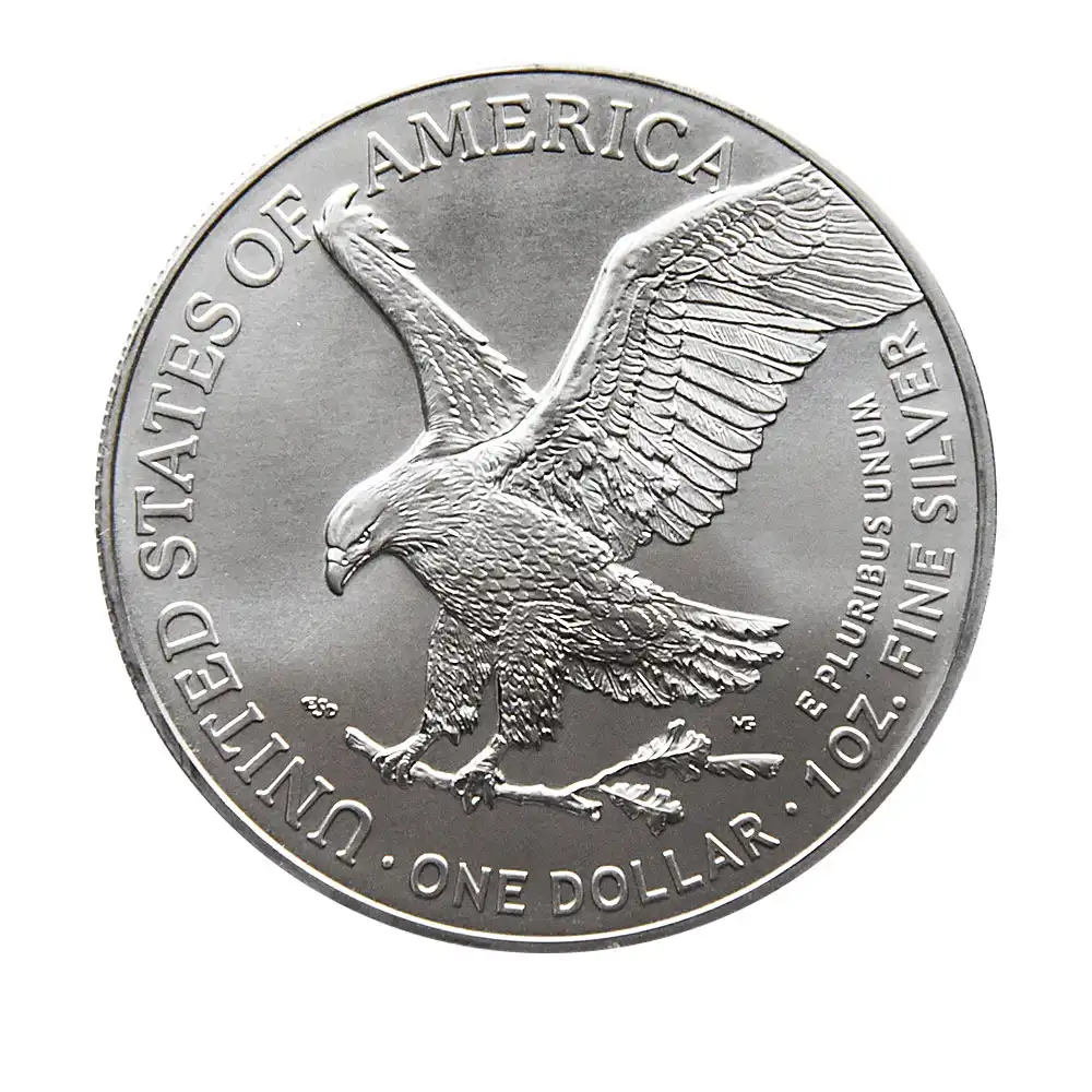 地金型4：2597 アメリカ 2021 2型 イーグル 1ドル 1オンス 銀貨 【1枚】 (コインケース付き)