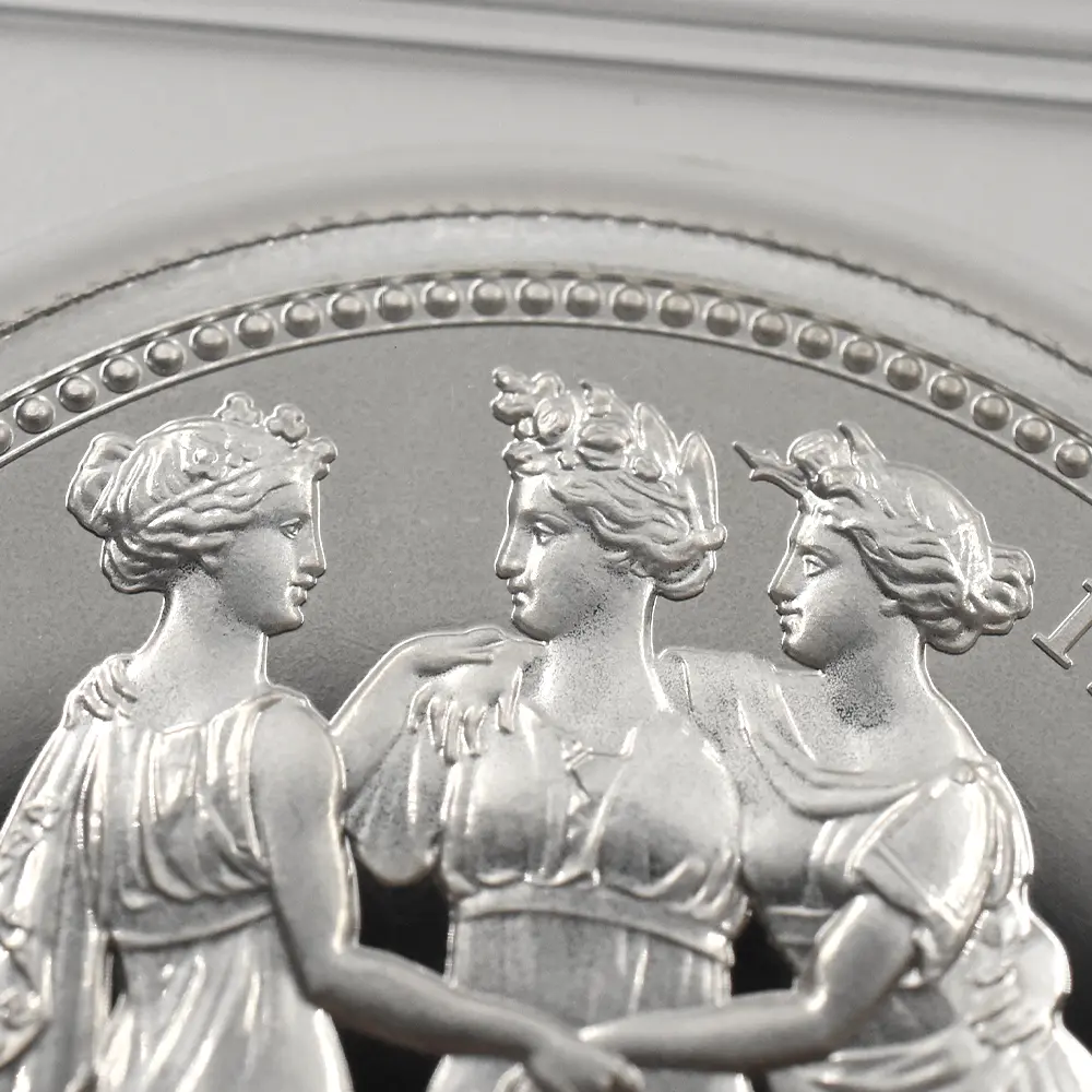 モダンコイン9：6789 イギリス 2020 エリザベス2世 スリーグレーセス 5ポンド2オンス銀貨 ファーストリリース NGC PF70UC 箱付き