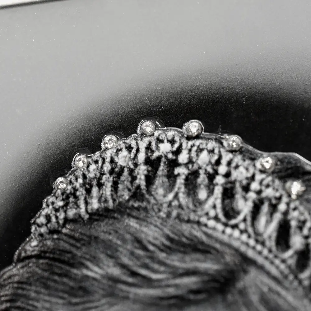 モダンコイン9：6671 ニウエ 2021 エリザベス2世 ダイアナ妃生誕60周年記念 ダイヤモンド仕様 10ドル5オンスプルーフ銀貨 未鑑定 箱付き