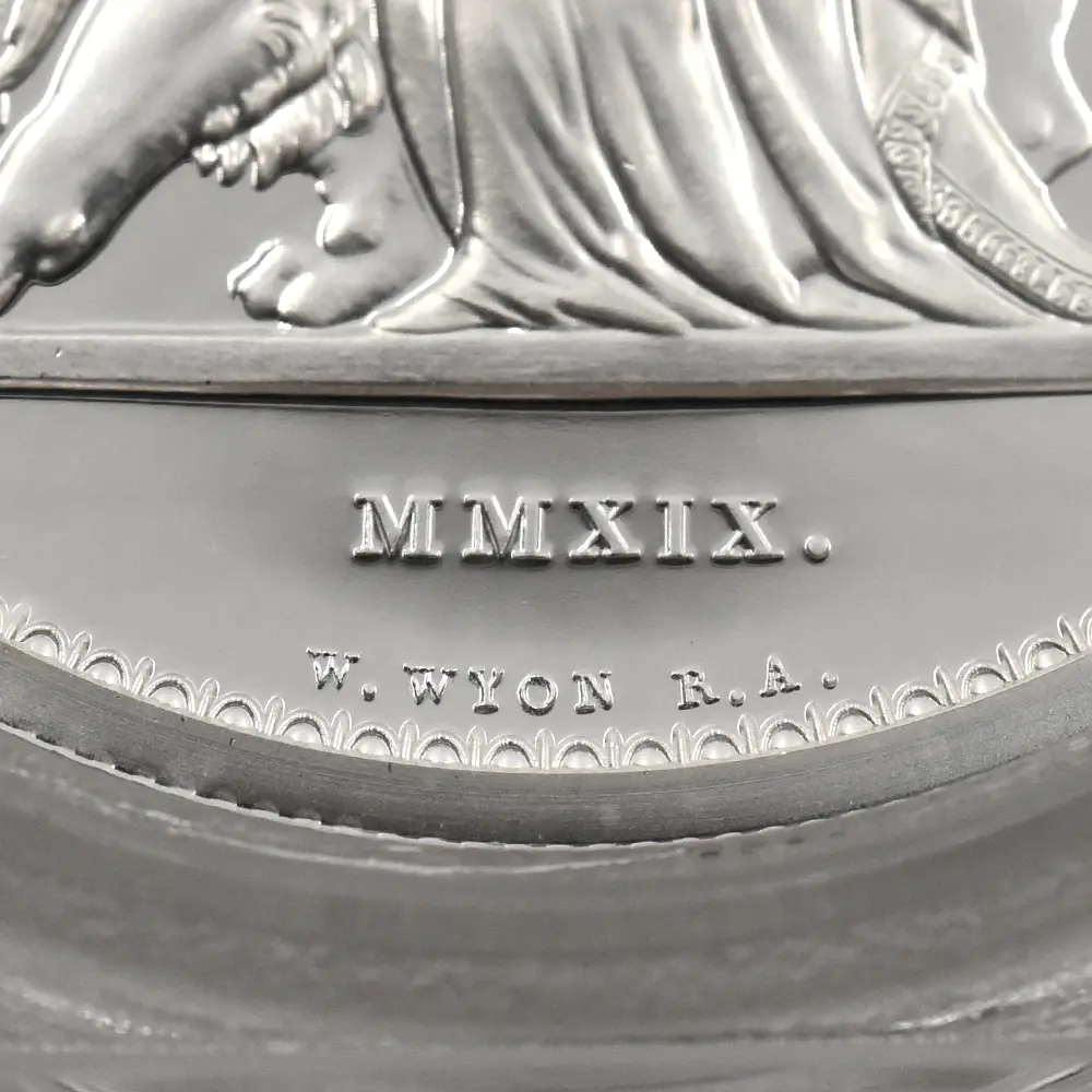 モダンコイン10:6793 イギリス 2019 エリザベス2世 ウナ&ライオン 5ポンド2オンス銀貨 PCGS PR69DCAM 箱付き