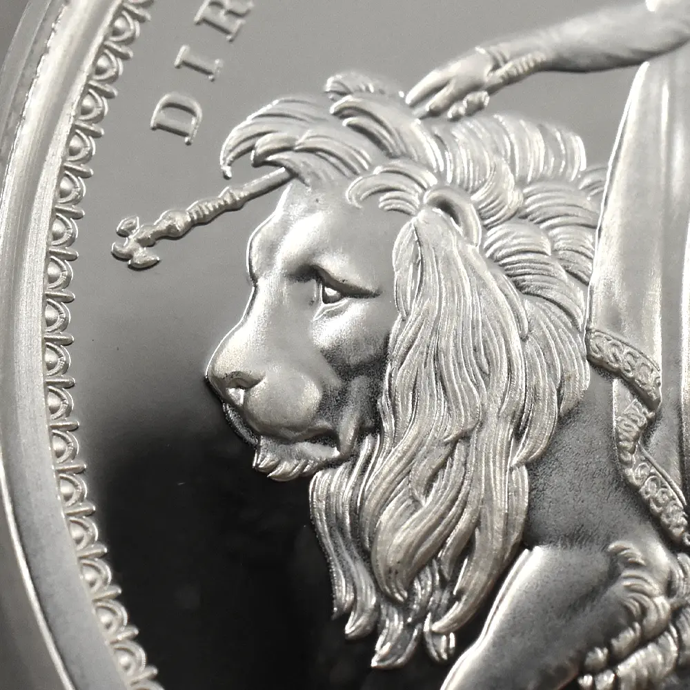 モダンコイン11:6793 イギリス 2019 エリザベス2世 ウナ&ライオン 5ポンド2オンス銀貨 PCGS PR69DCAM 箱付き