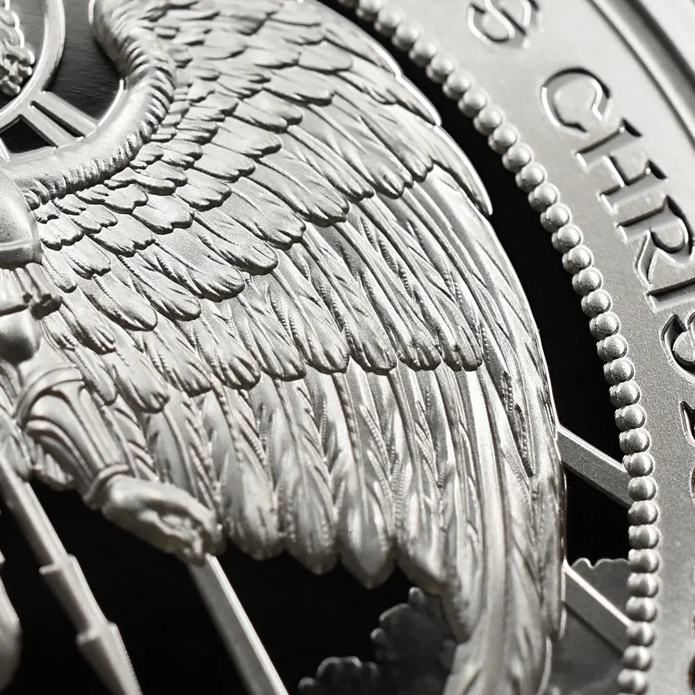 モダンコイン8:6582 イギリス 2026 チャールズ3世 エンジェル 2ポンド1オンスプルーフ銀貨 未鑑定 箱付き