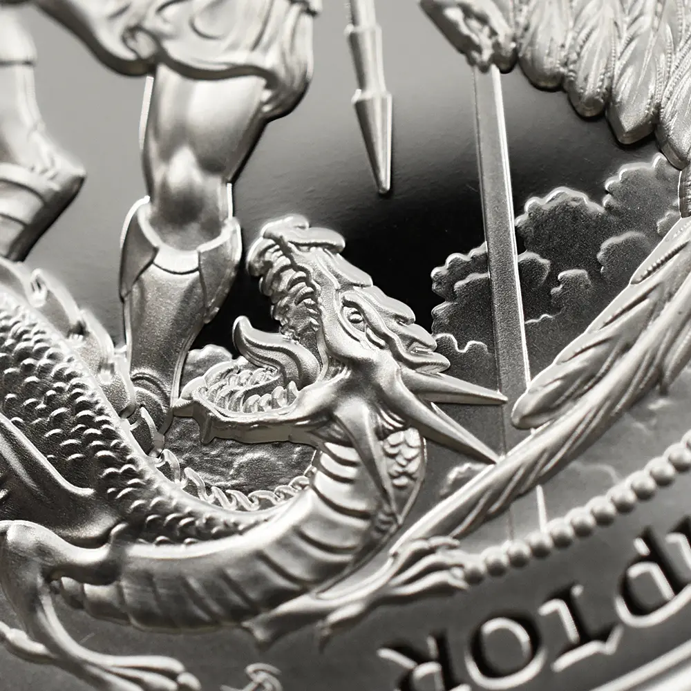 モダンコイン9:6582 イギリス 2026 チャールズ3世 エンジェル 2ポンド1オンスプルーフ銀貨 未鑑定 箱付き