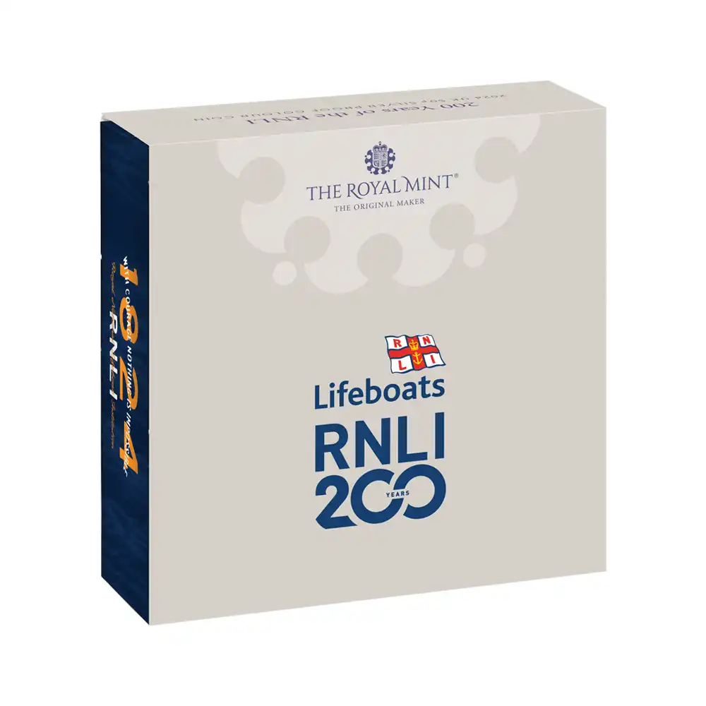 モダンコイン4：4091 2024 チャールズ3世 RNLI 200周年記念 50ペンスプルーフカラー銀貨 未鑑定 箱付き【ご予約承り品】