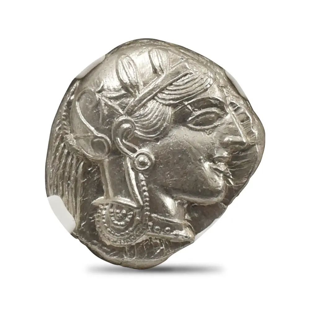 古代コイン2：4095 古代ギリシャ 紀元前440-404 アテナ フクロウ テトラドラクマ 銀貨 NGC MS Strike: 4/5 Surface: 4/5