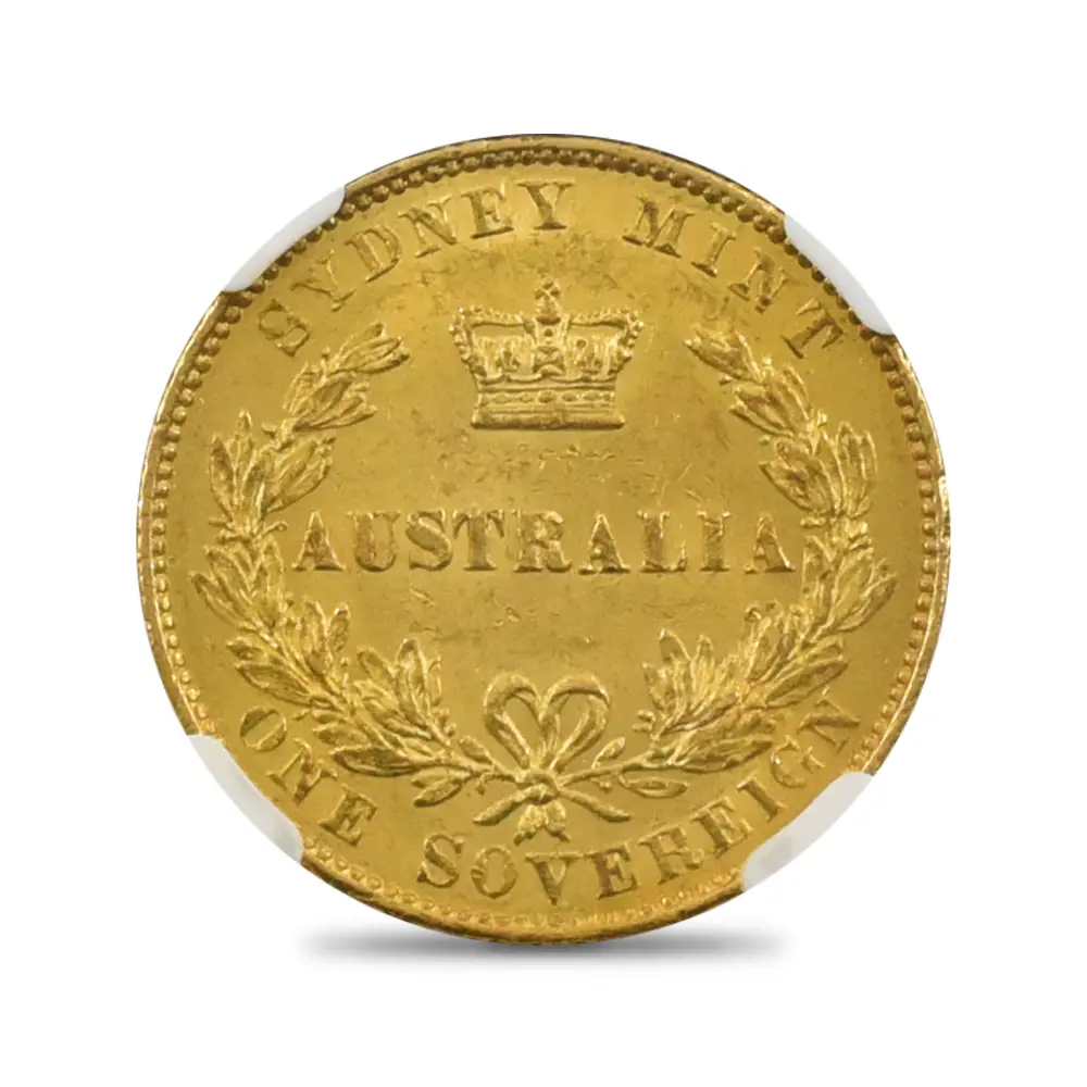 アンティークコイン3：4099 オーストラリア 1864 ヴィクトリア女王 ソブリン金貨 NGC MS61