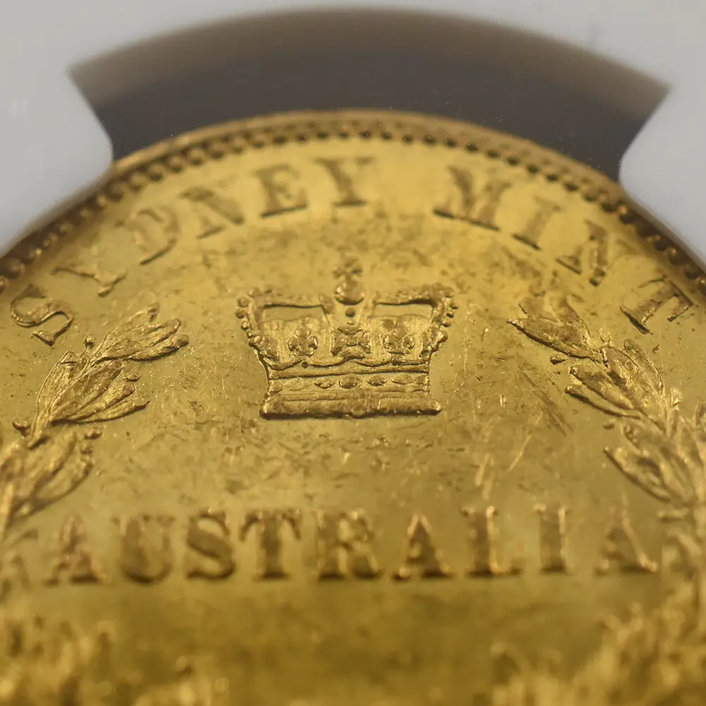 アンティークコイン10：4099 オーストラリア 1864 ヴィクトリア女王 ソブリン金貨 NGC MS61