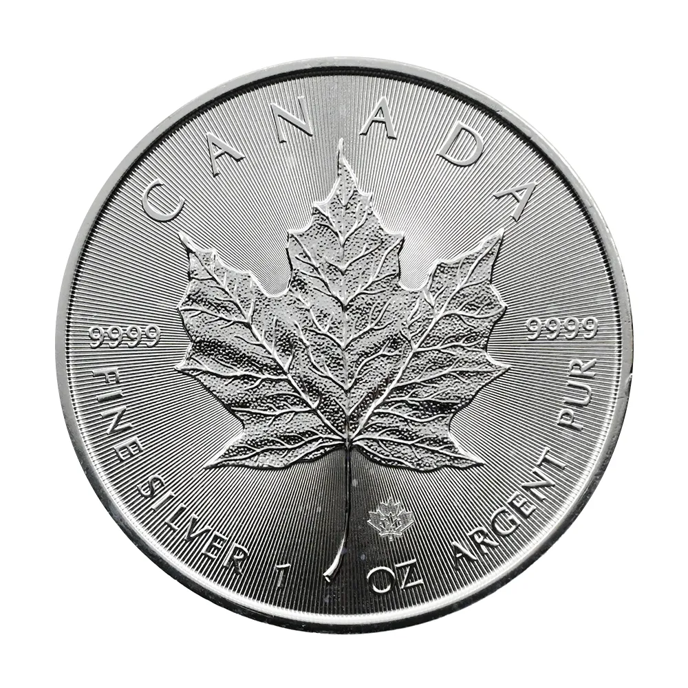 地金型3：6812 カナダ 2014 メイプルリーフ 5ドル 1オンス 銀貨 【25枚】