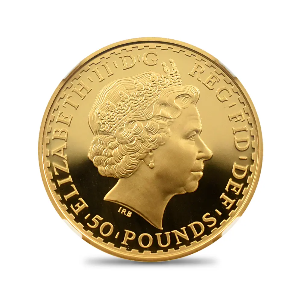 モダンコイン3：6813 イギリス 1998 エリザベス2世 ブリタニア 50ポンド1/2オンス金貨 NGC PF70UC