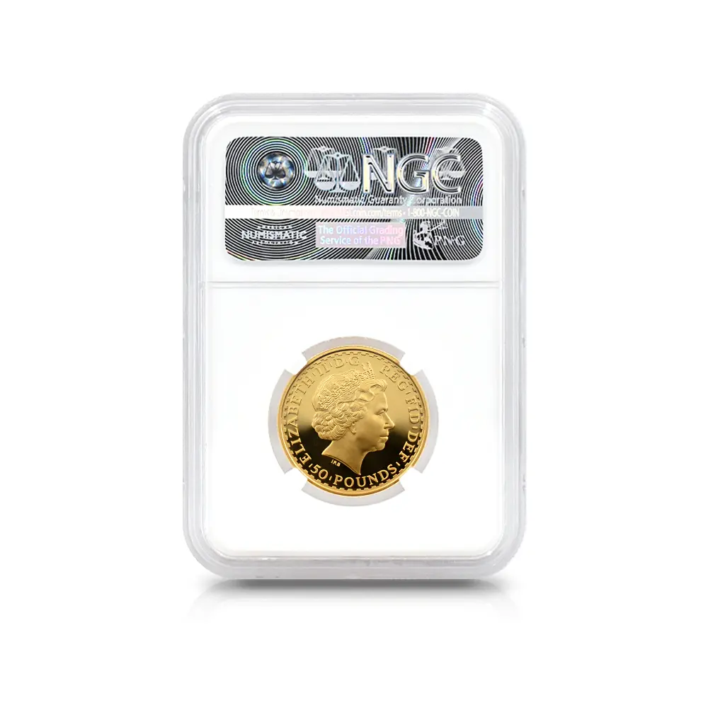 モダンコイン5：6813 イギリス 1998 エリザベス2世 ブリタニア 50ポンド1/2オンス金貨 NGC PF70UC