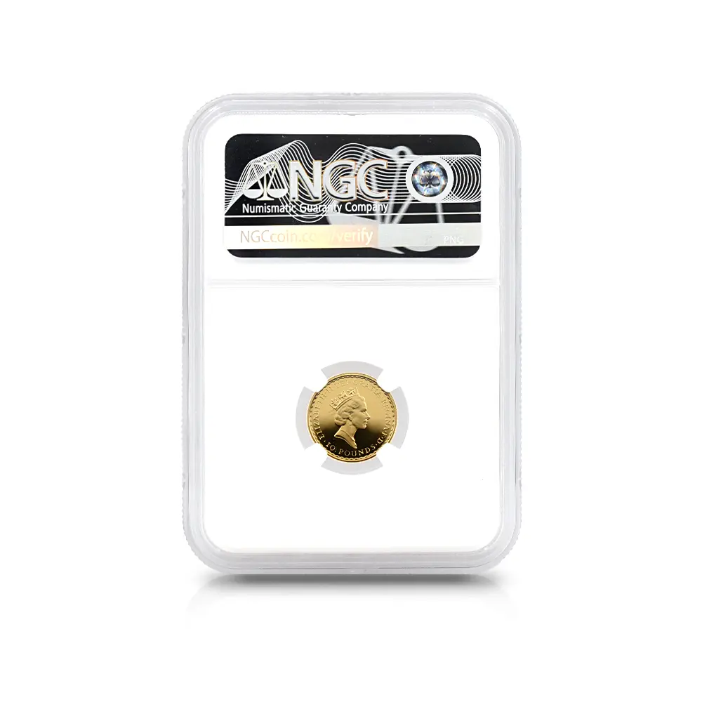 モダンコイン5：6811 イギリス 1997 エリザベス2世 ミドルエリザべス ブリタニア 10ポンド1/10オンス金貨 NGC PF69UC