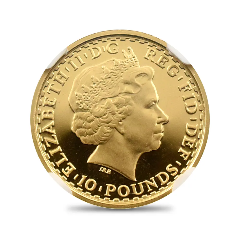モダンコイン3:6808 イギリス 2007 エリザベス2世 ブリタニア 10ポンド1/10オンス金貨 NGC PF69UC