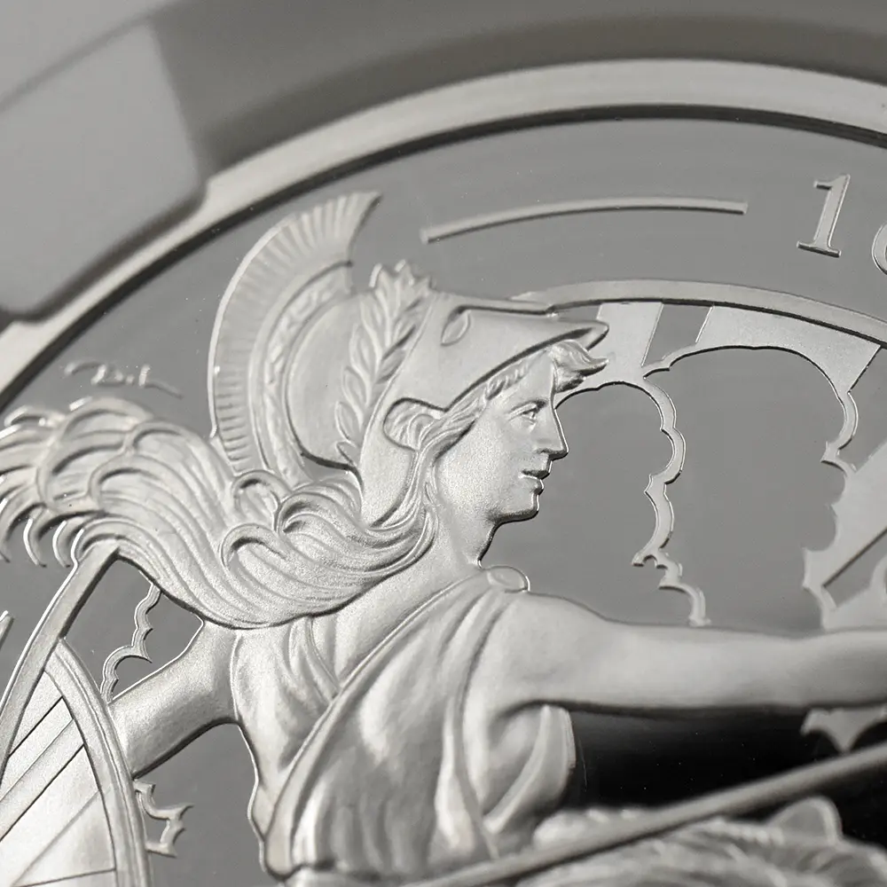 モダンコイン8:6807 イギリス 2019 エリザベス2世 ブリタニア 2ポンド1オンス銀貨 ファースト100ストラック NGC PF70UC COA付き