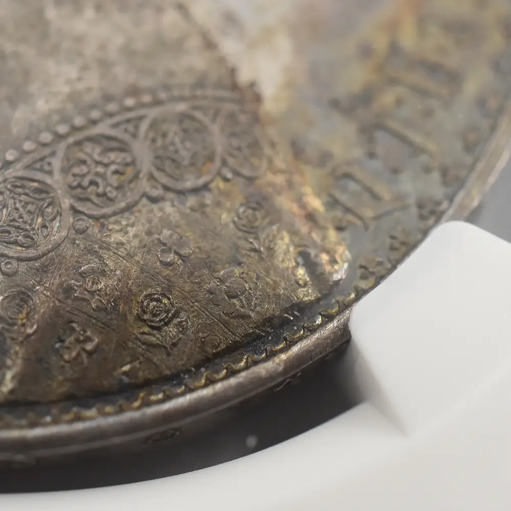 アンティークコイン10：4105 1853 ヴィクトリア女王 ゴチッククラウン銀貨 セプティモエッジ NGC PF63【R3】