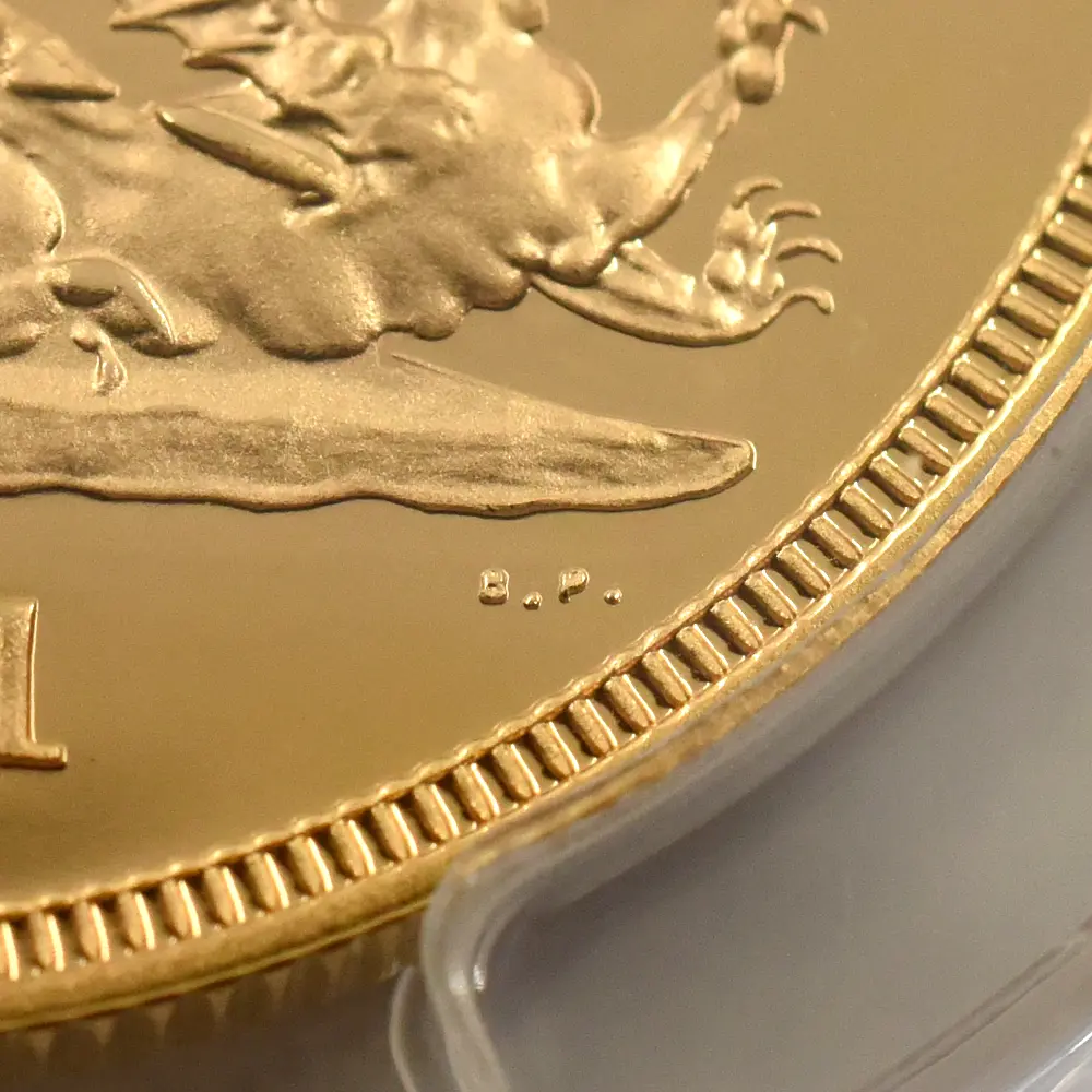 モダンコイン11:6798 イギリス 1981 エリザベス2世 ヤングエリザベス 聖ジョージ竜退治 5ポンド金貨 PCGS PR69DC S-4201