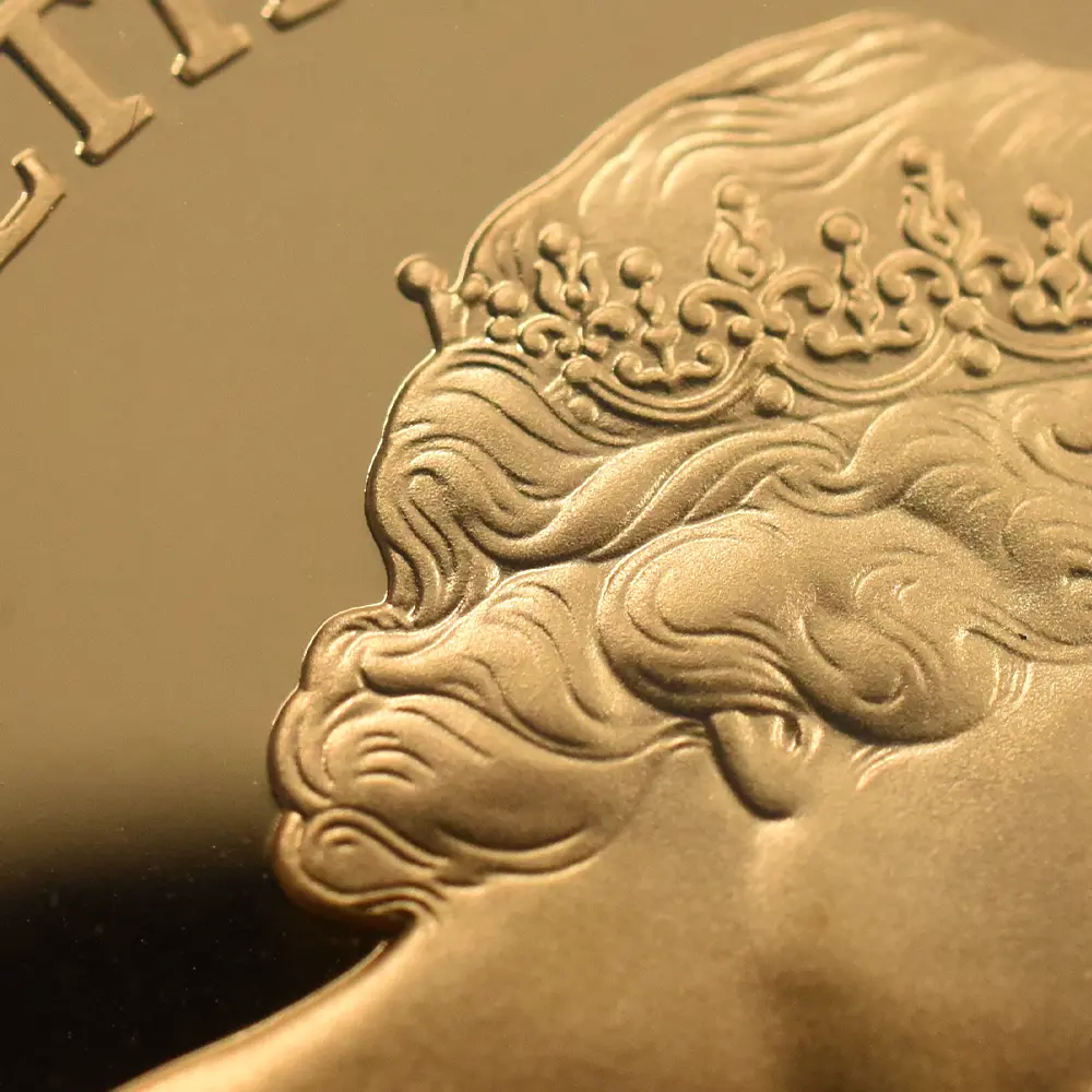 モダンコイン8:6799 イギリス 1981 エリザベス2世 ヤングエリザベス 聖ジョージ竜退治 5ポンド金貨 PCGS PR69DC S-4201