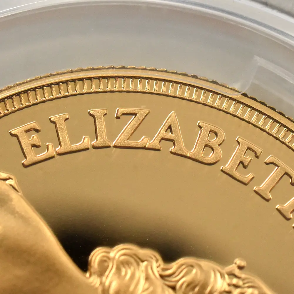 モダンコイン9:6799 イギリス 1981 エリザベス2世 ヤングエリザベス 聖ジョージ竜退治 5ポンド金貨 PCGS PR69DC S-4201