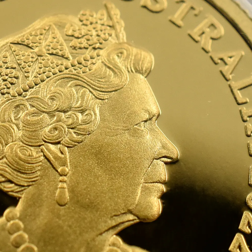 モダンコイン11：6801 オーストラリア 2022 エリザベス2世 カンガルー 10ドル 1/10オンスプルーフ金貨 未鑑定 箱付き