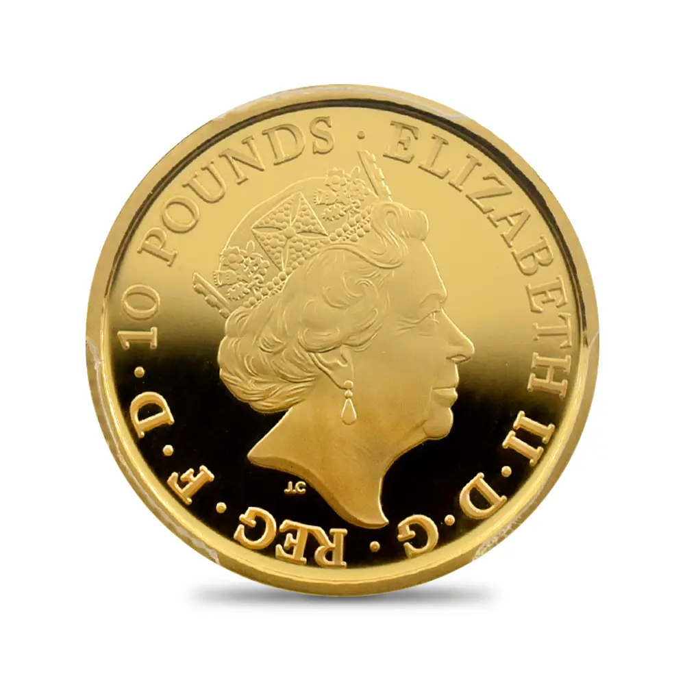 モダンコイン3：6802 イギリス 2016 エリザベス2世 ブリタニア 10ポンド 1/10オンス 金貨 PCGS PR69DC