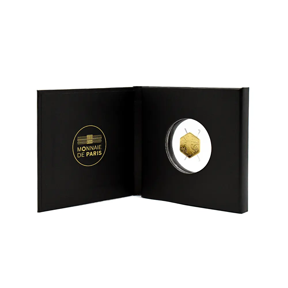 モダンコイン5:6803 フランス 2023 パリオリンピック 250ユーロ 3グラム金貨 未鑑定 箱付き