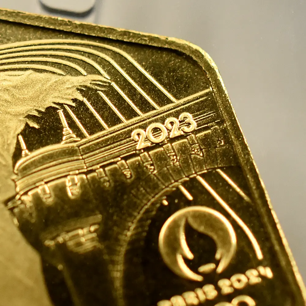 モダンコイン8:6803 フランス 2023 パリオリンピック 250ユーロ 3グラム金貨 未鑑定 箱付き