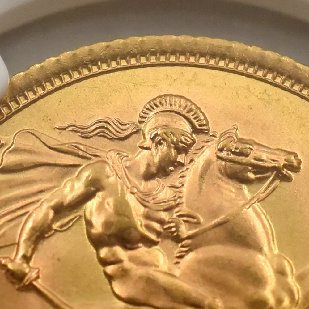 モダンコイン7:6821 イギリス 1968 エリザベス2世 ヤングヤング 聖ジョージ竜退治 ソブリン金貨 NGC MS66