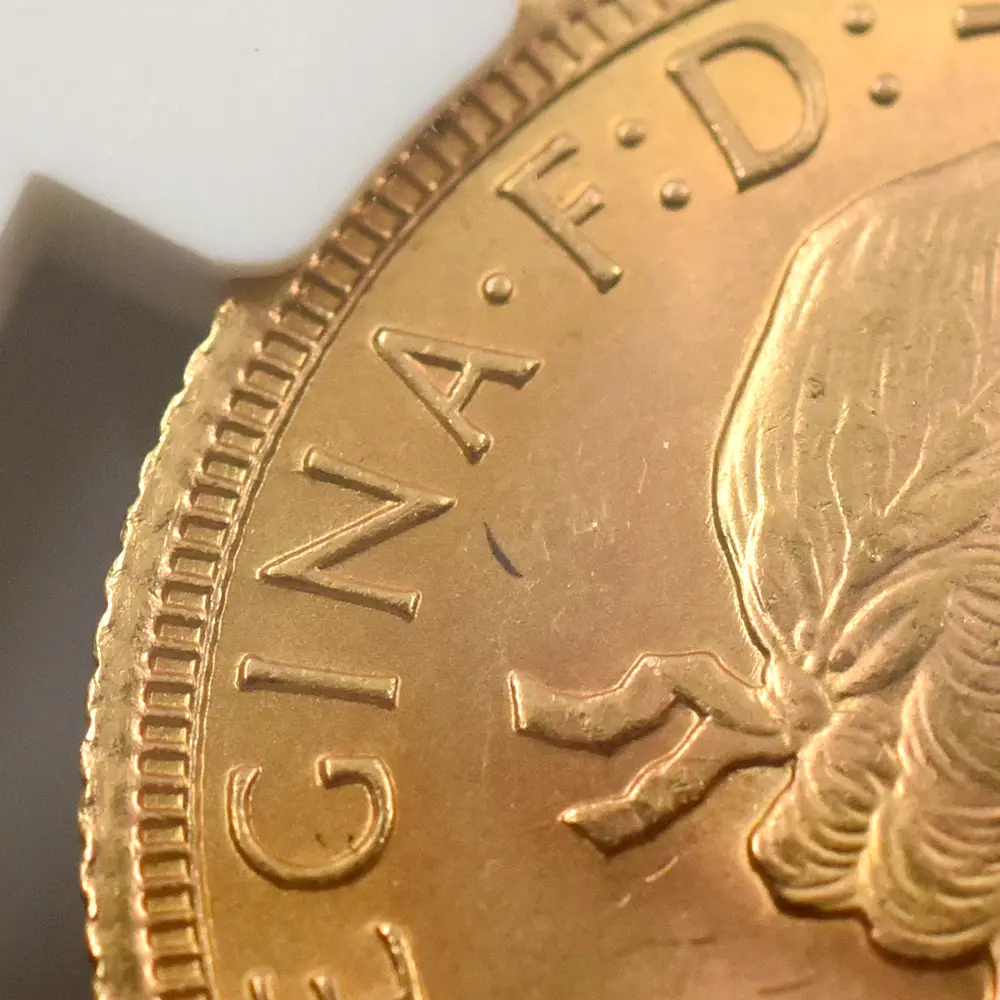 モダンコイン11:6822 イギリス 1966 エリザベス2世 ヤングヤング 聖ジョージ竜退治 ソブリン金貨 NGC MS66