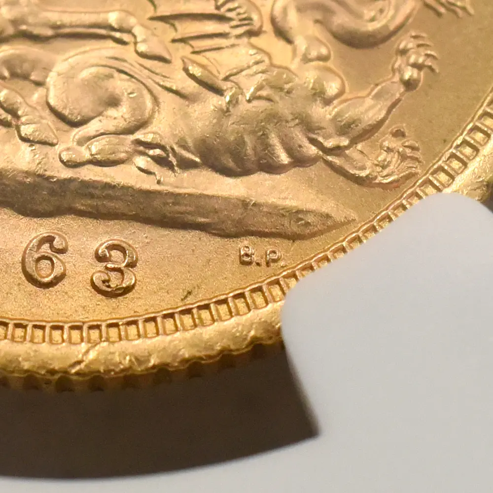 モダンコイン12：6823 イギリス 1963 エリザベス2世 ヤングヤング 聖ジョージ竜退治 ソブリン金貨 NGC MS66