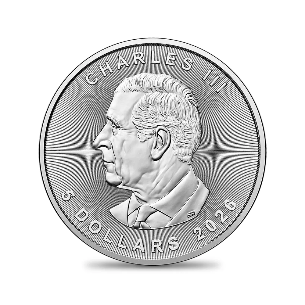 地金型3：6829 カナダ 2026 メイプルリーフ 5ドル 1オンス 銀貨 【200枚】