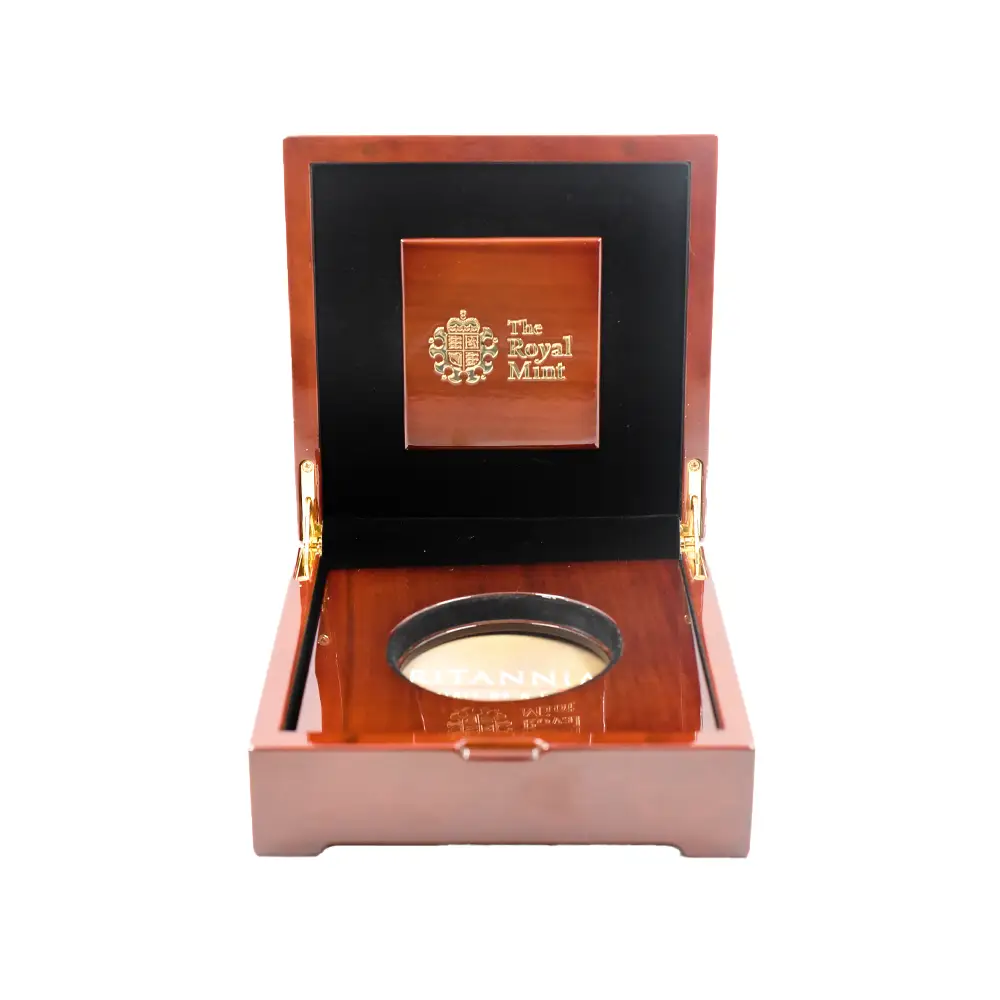 モダンコイン8：6832 イギリス 2019 エリザベス2世 ブリタニア 500ポンド 5オンス金貨 PCGS PR69DC 箱付き