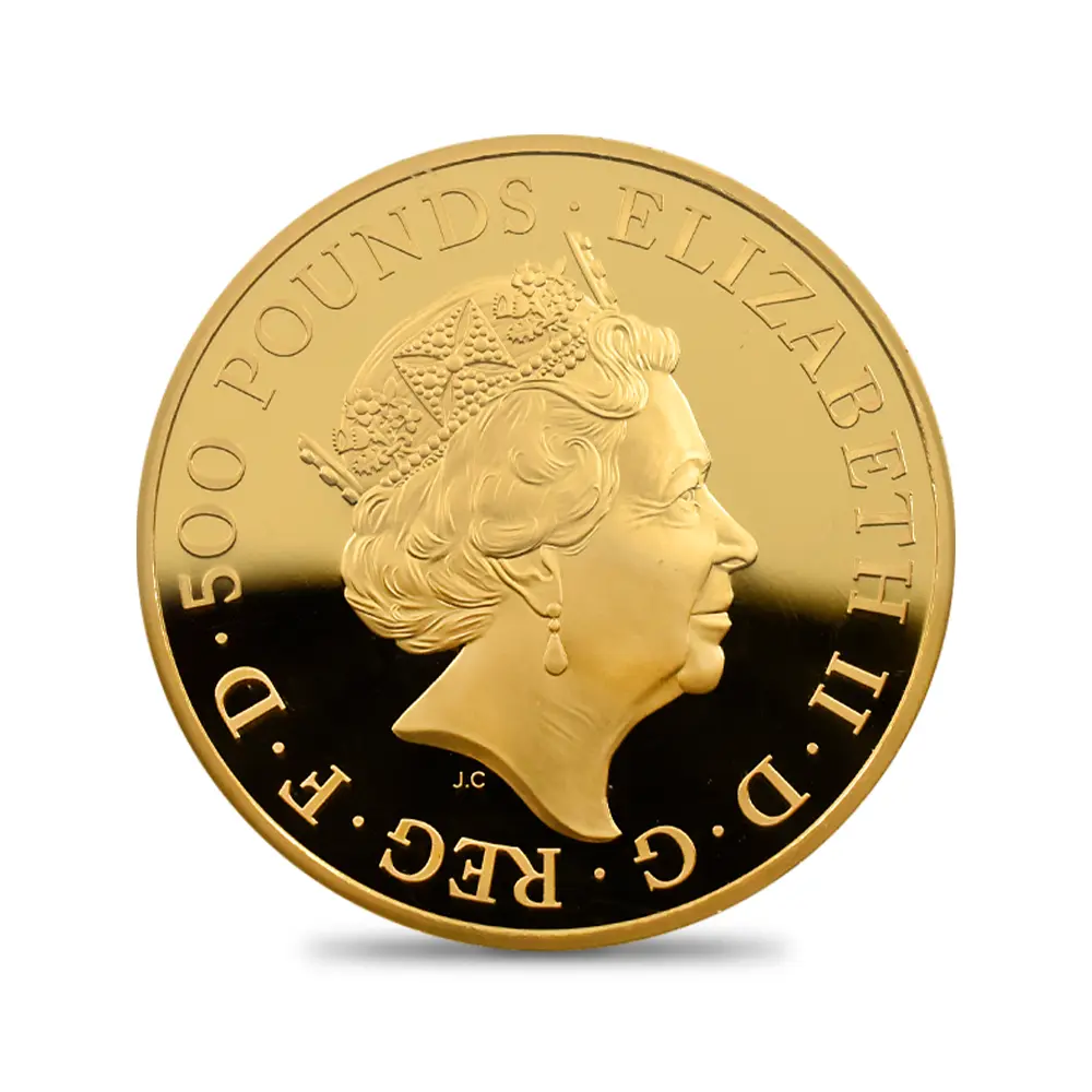 モダンコイン3：6832 イギリス 2019 エリザベス2世 ブリタニア 500ポンド 5オンス金貨 PCGS PR69DC 箱付き