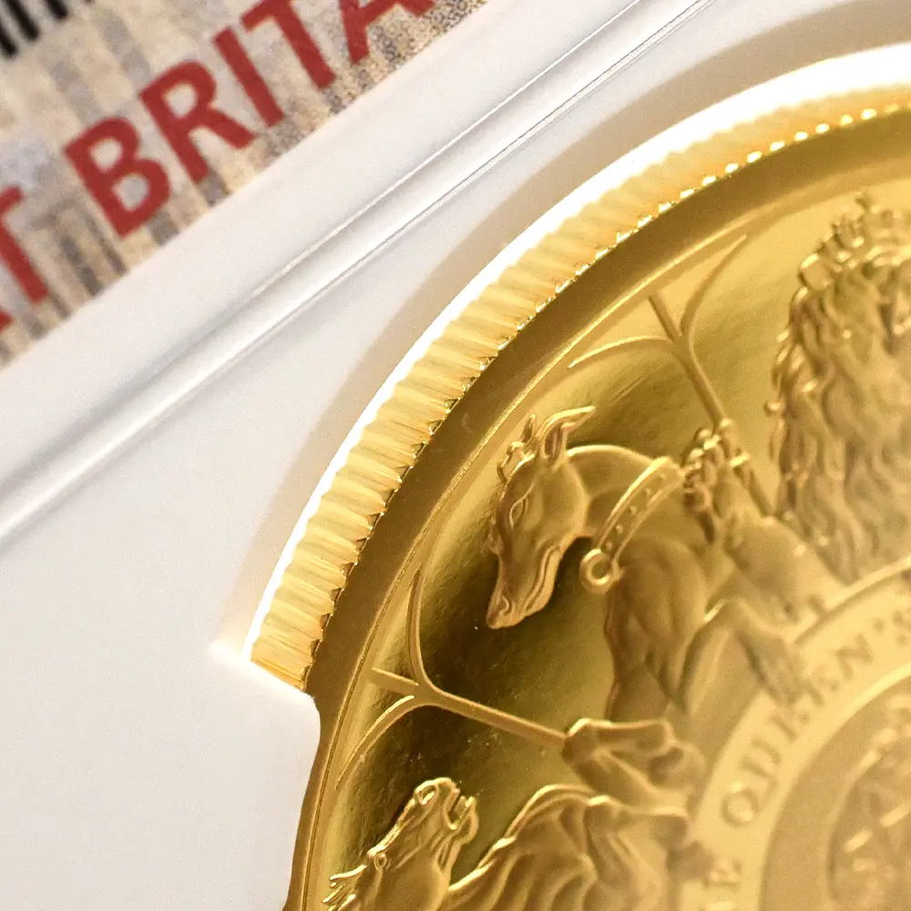 モダンコイン13：6835 イギリス 2021 エリザベス2世 クイーンズビースト コンプリーター 英国王室の十大守護獣 200ポンド2オンス金貨 NGC PF70UC