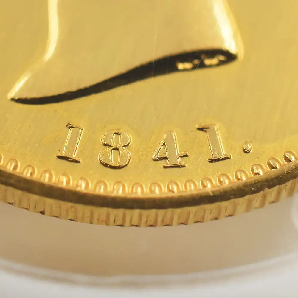 アンティークコイン10：4151 英領インド 1841C ヴィクトリア女王 モハール金貨 ミュールリストライク PCGS PR64+ SW-3.9 Prid-24