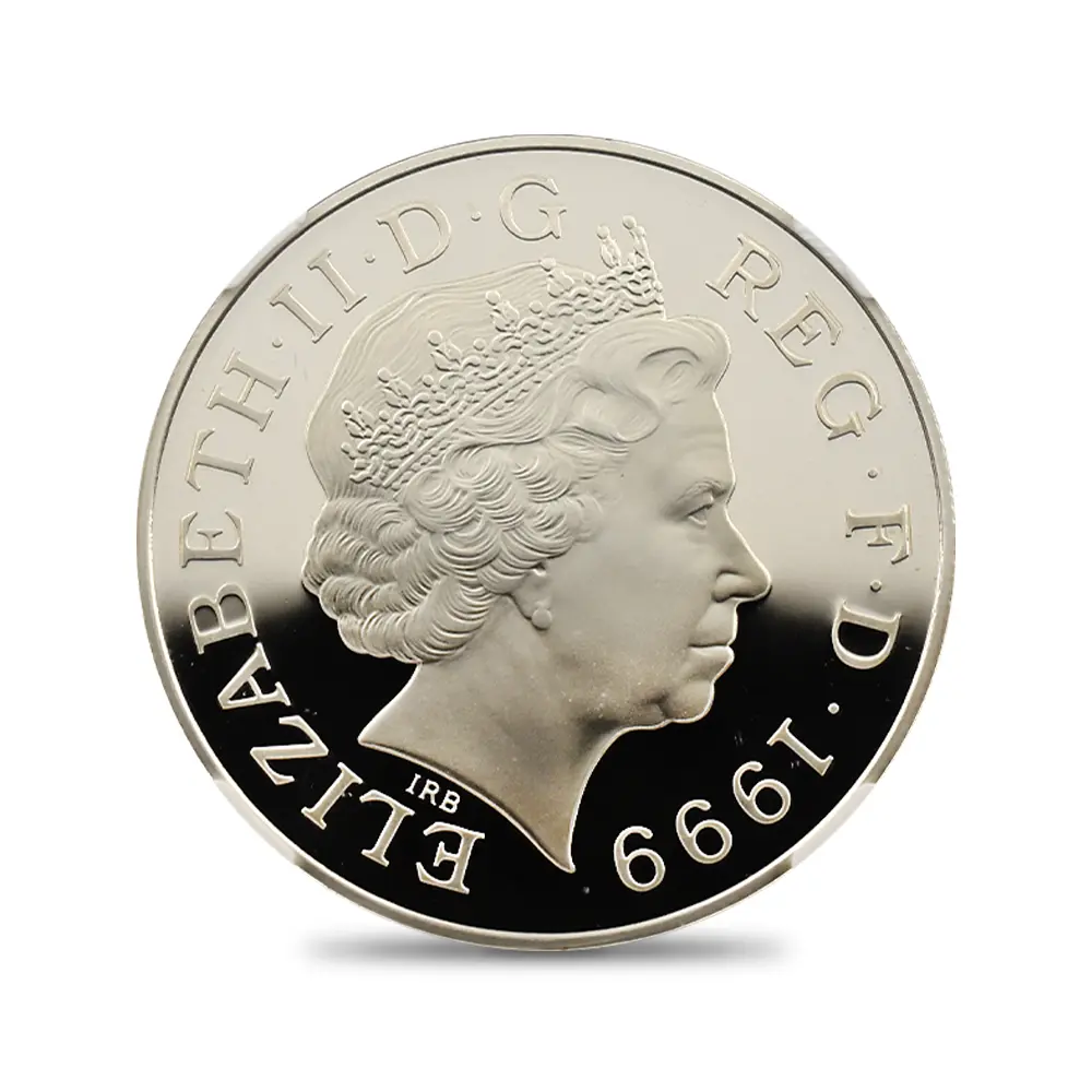 モダンコイン3：6836 イギリス 1999 エリザベス2世 ダイアナ妃追悼記念 5ポンド銀貨 NGC PF69UC 箱付き