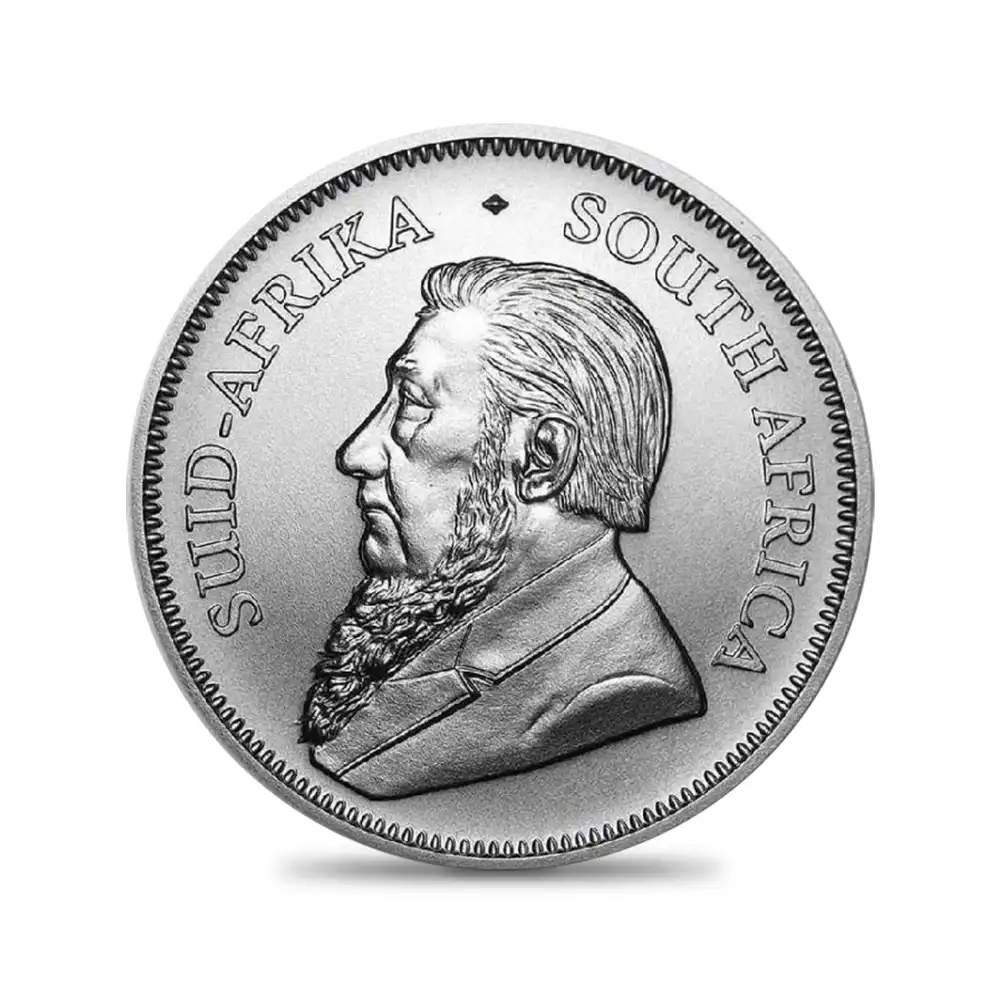 地金型3：4154 南アフリカ 2024 クルーガーランド 1ランド 1オンス 銀貨 【1枚】 (コインケース付き)