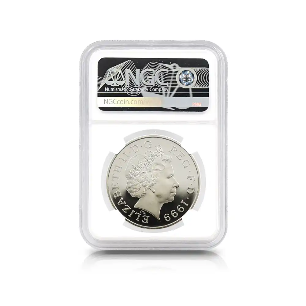 モダンコイン5：6839 イギリス 1999 エリザベス2世 ダイアナ妃追悼記念 5ポンド銀貨 NGC PF69UC 箱付き