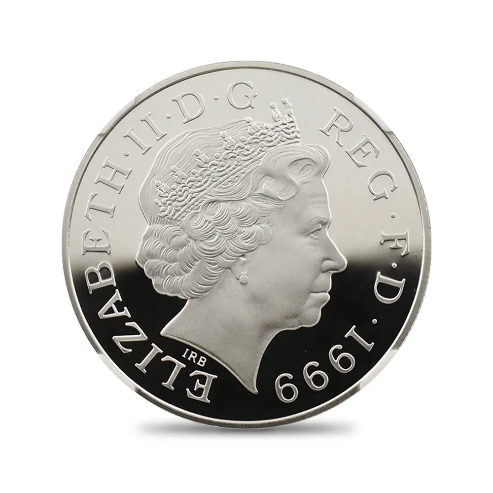 モダンコイン3：6840 イギリス 1999 エリザベス2世 ダイアナ妃追悼記念 5ポンド銀貨 NGC PF69UC 箱付き（外箱なし）