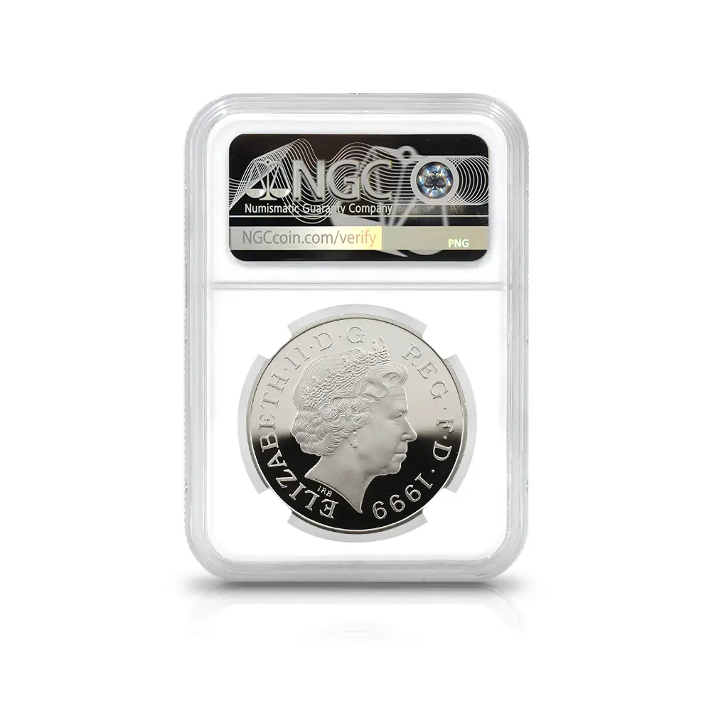 モダンコイン5：6840 イギリス 1999 エリザベス2世 ダイアナ妃追悼記念 5ポンド銀貨 NGC PF69UC 箱付き（外箱なし）