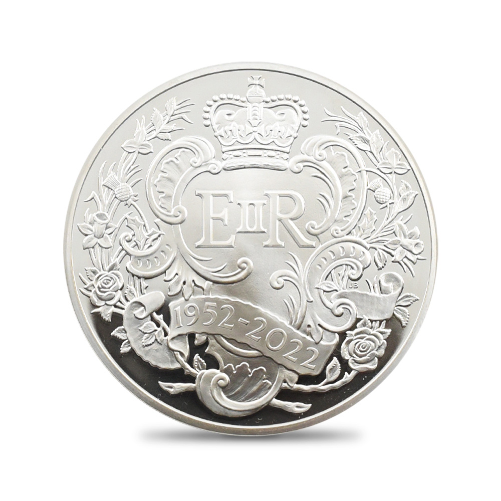 モダンコイン2：6841 イギリス 2022 エリザベス2世 即位70周年記念プラチナジュビリー 10ポンド5オンス銀貨 NGC PF70UC 説明書・COA付き