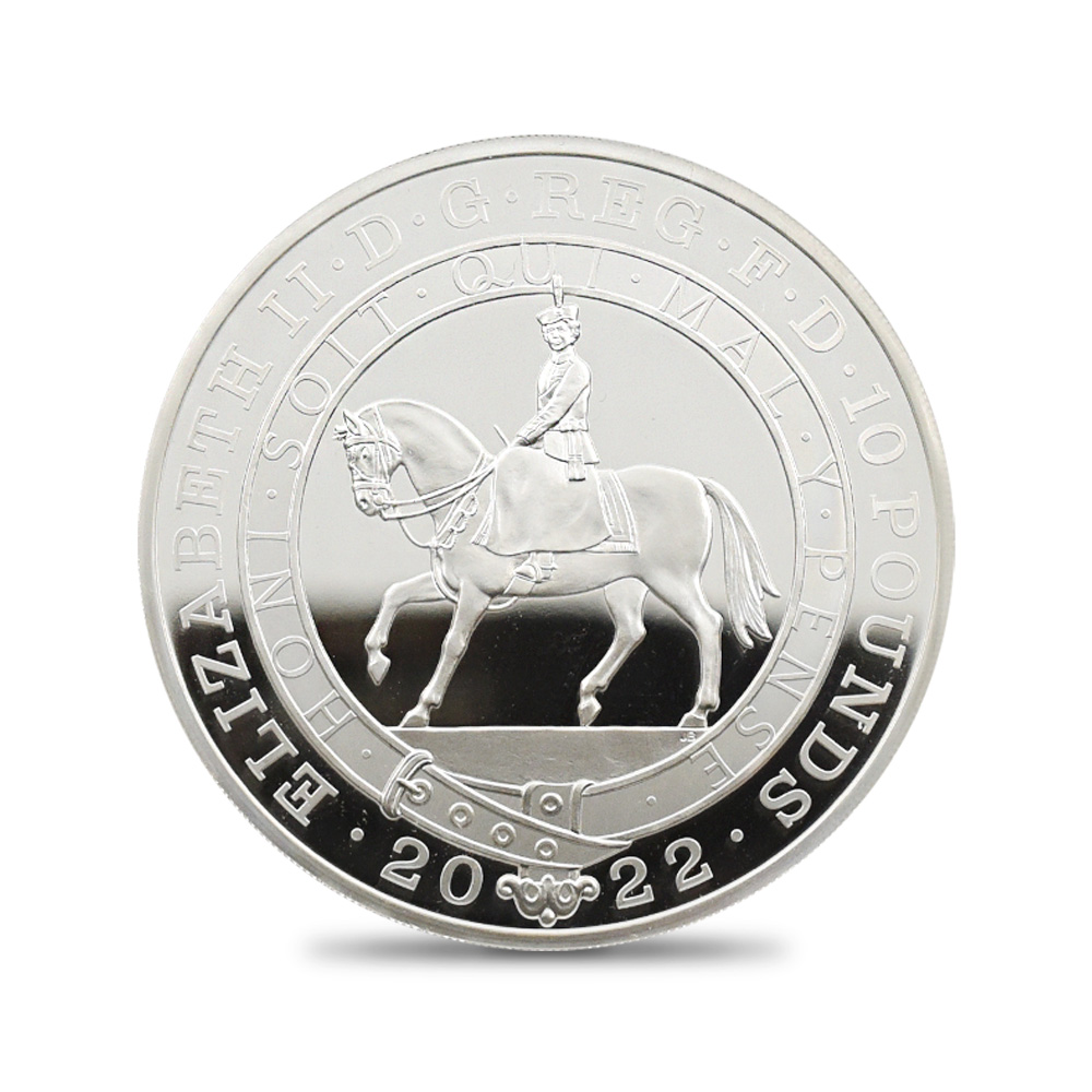 モダンコイン3：6841 イギリス 2022 エリザベス2世 即位70周年記念プラチナジュビリー 10ポンド5オンス銀貨 NGC PF70UC 説明書・COA付き