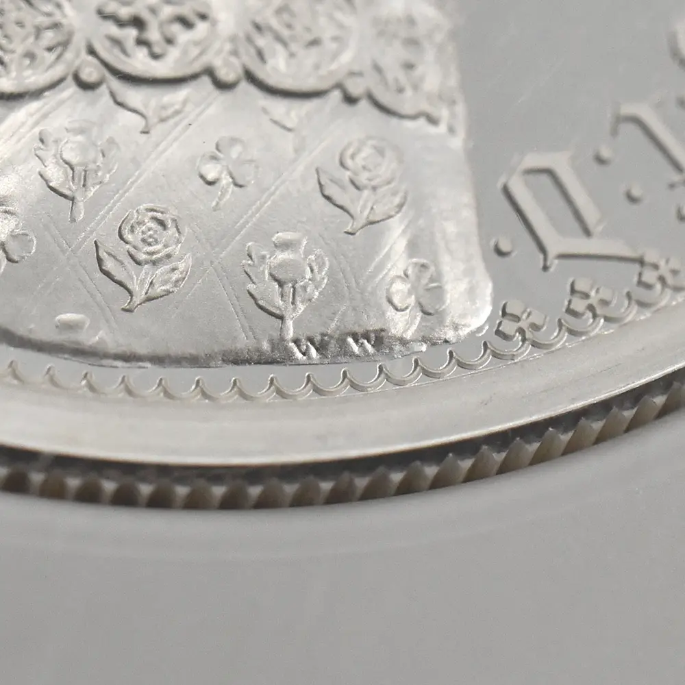 モダンコイン7：6838 イギリス 2021 エリザベス2世 ゴチッククラウン・ポートレート 5ポンド2オンス銀貨 ファーストリリース NGC PF70UC