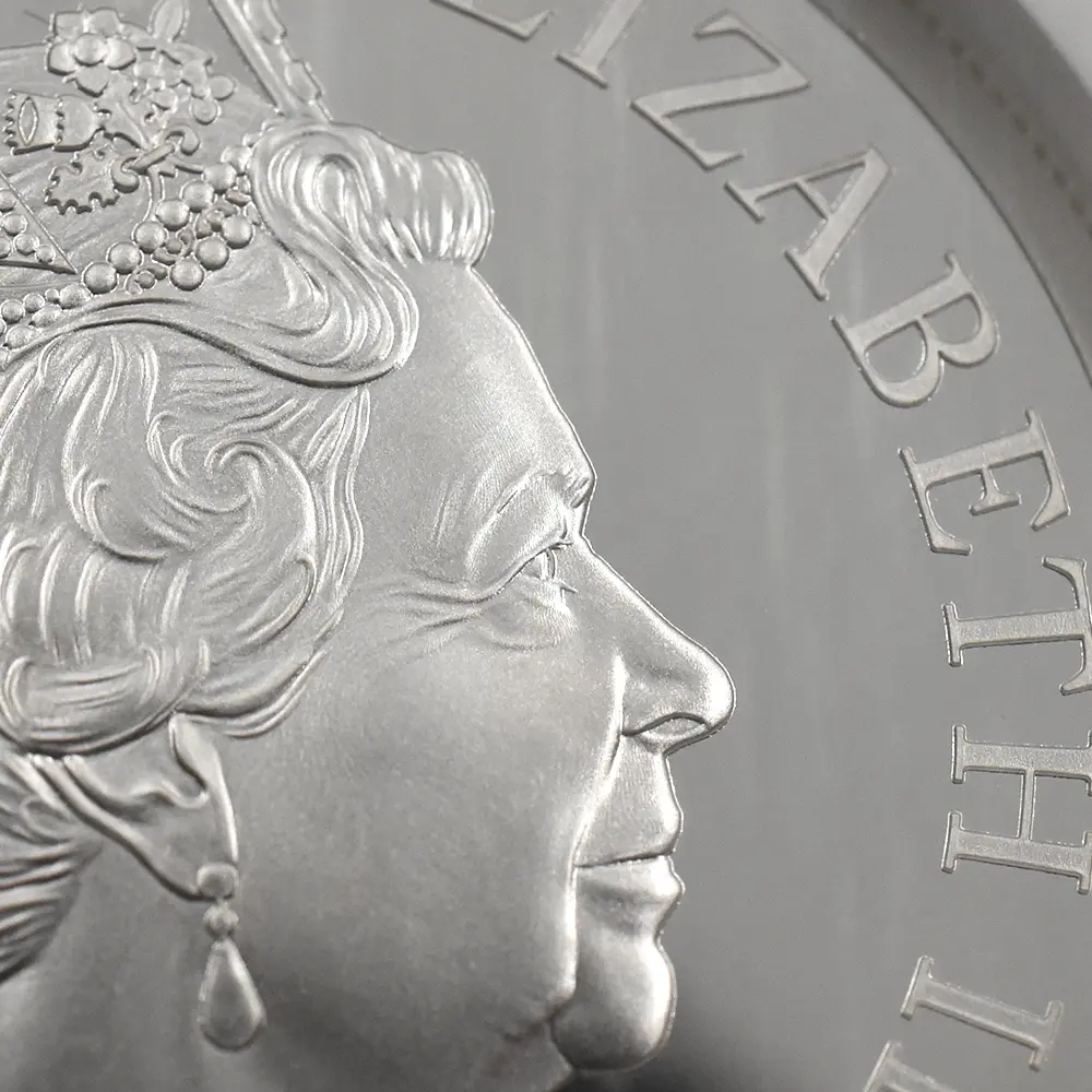 モダンコイン9：6838 イギリス 2021 エリザベス2世 ゴチッククラウン・ポートレート 5ポンド2オンス銀貨 ファーストリリース NGC PF70UC