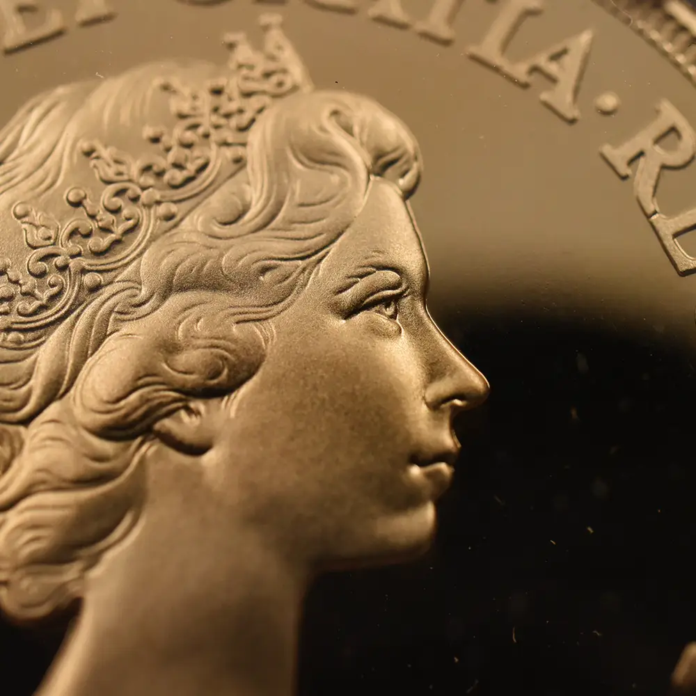 モダンコイン8：6842 1980 エリザベス2世 ヤングエリザベス 聖ジョージ竜退治 5ソブリン金貨 NGC PF70UC