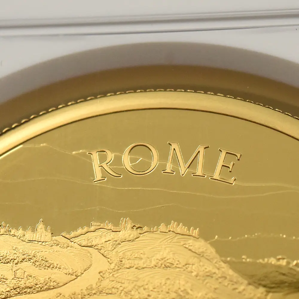 モダンコイン10：6758 イギリス 2022 エリザベス2世 都市景観シリーズ第2弾 ローマ 200ポンド2オンス金貨 NGC PF70UC 箱付き