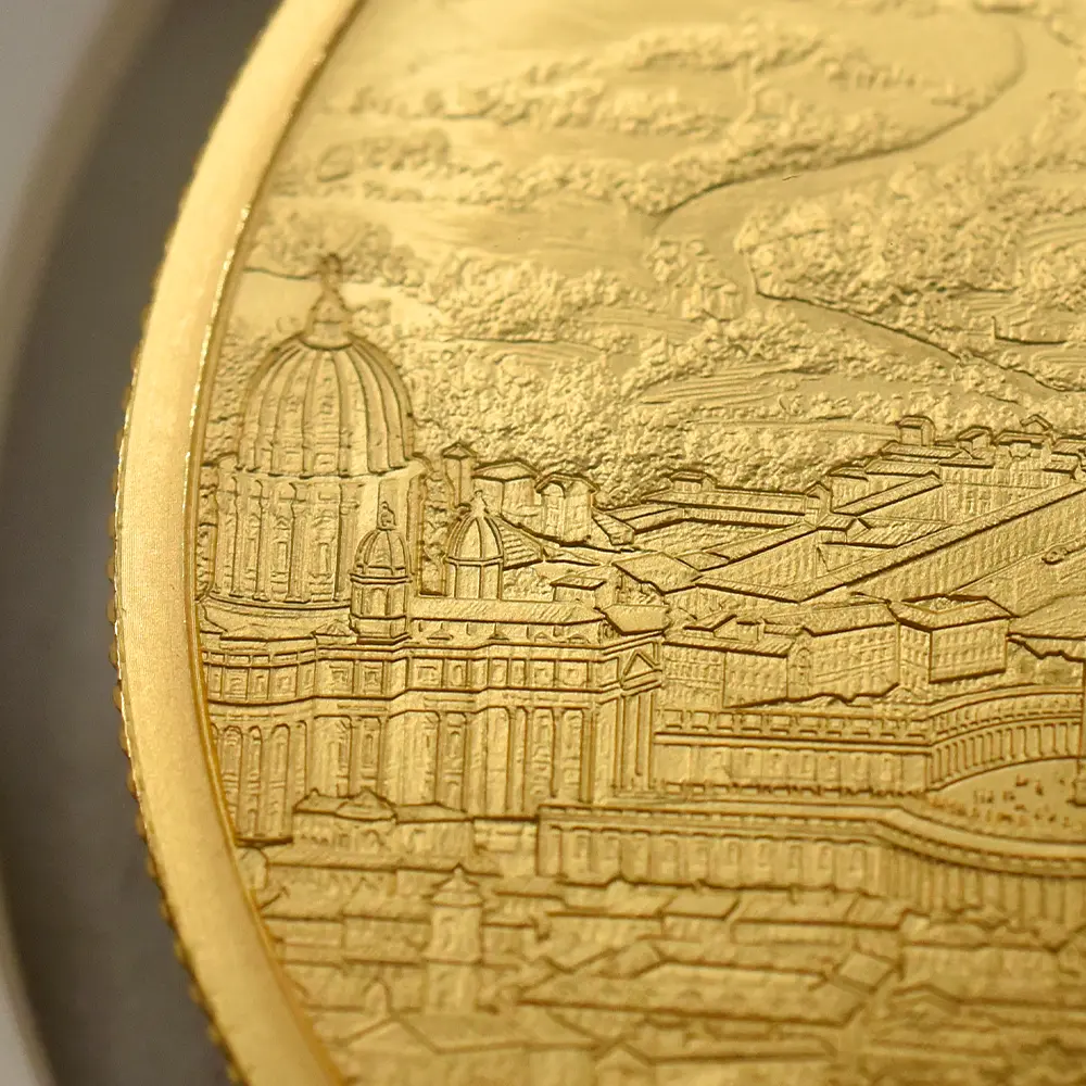 モダンコイン12：6759 イギリス 2022 エリザベス2世 都市景観シリーズ第2弾 ローマ 100ポンド1オンス金貨 NGC PF70UC 箱付き