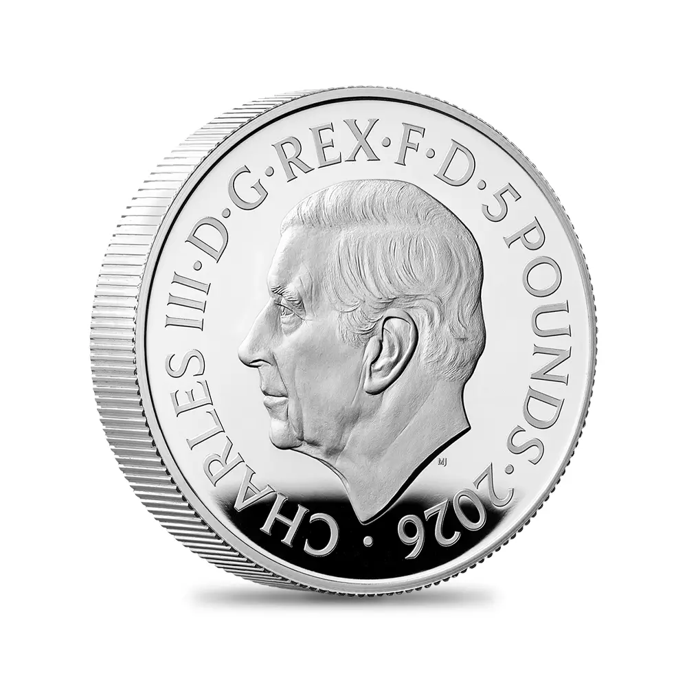 モダンコイン3：6845 イギリス 2026 チャールズ3世 ウィリアム4世クラウン 5ポンド2オンスプルーフ銀貨 未鑑定 箱付き【ご予約承り品】